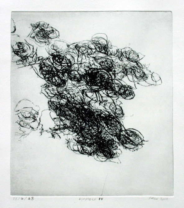 Eyepiece IV, drypoint, after performance ‘May I draw your eyes?' at ‘Between you me and the four walls’, IETM, 2013